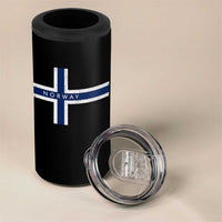 Norway Flag Cross 4 in 1 Can Cooler Tumbler Vintage Distressed Norwegian Heritage Patriotic Scandinavian Graphic