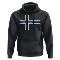 Norway Flag Cross Hoodie Vintage Distressed Norwegian Heritage Patriotic Scandinavian Graphic