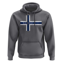 Norway Flag Cross Hoodie Vintage Distressed Norwegian Heritage Patriotic Scandinavian Graphic
