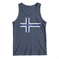 Norway Flag Cross Tank Top Vintage Distressed Norwegian Heritage Patriotic Scandinavian Graphic