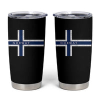 Norway Flag Cross Tumbler Cup Vintage Distressed Norwegian Heritage Patriotic Scandinavian Graphic