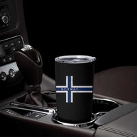Norway Flag Cross Tumbler Cup Vintage Distressed Norwegian Heritage Patriotic Scandinavian Graphic