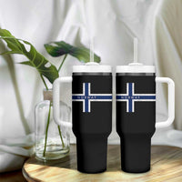 Norway Flag Cross Tumbler With Handle Vintage Distressed Norwegian Heritage Patriotic Scandinavian Graphic