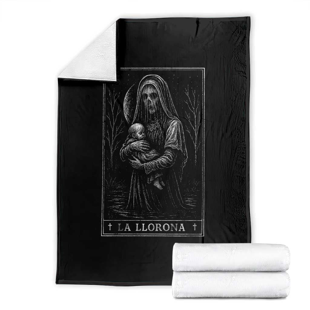 La Llorona Throw Blanket Tarot Card Horror Death Occult Mexican Folklore Halloween - Wonder Print Shop
