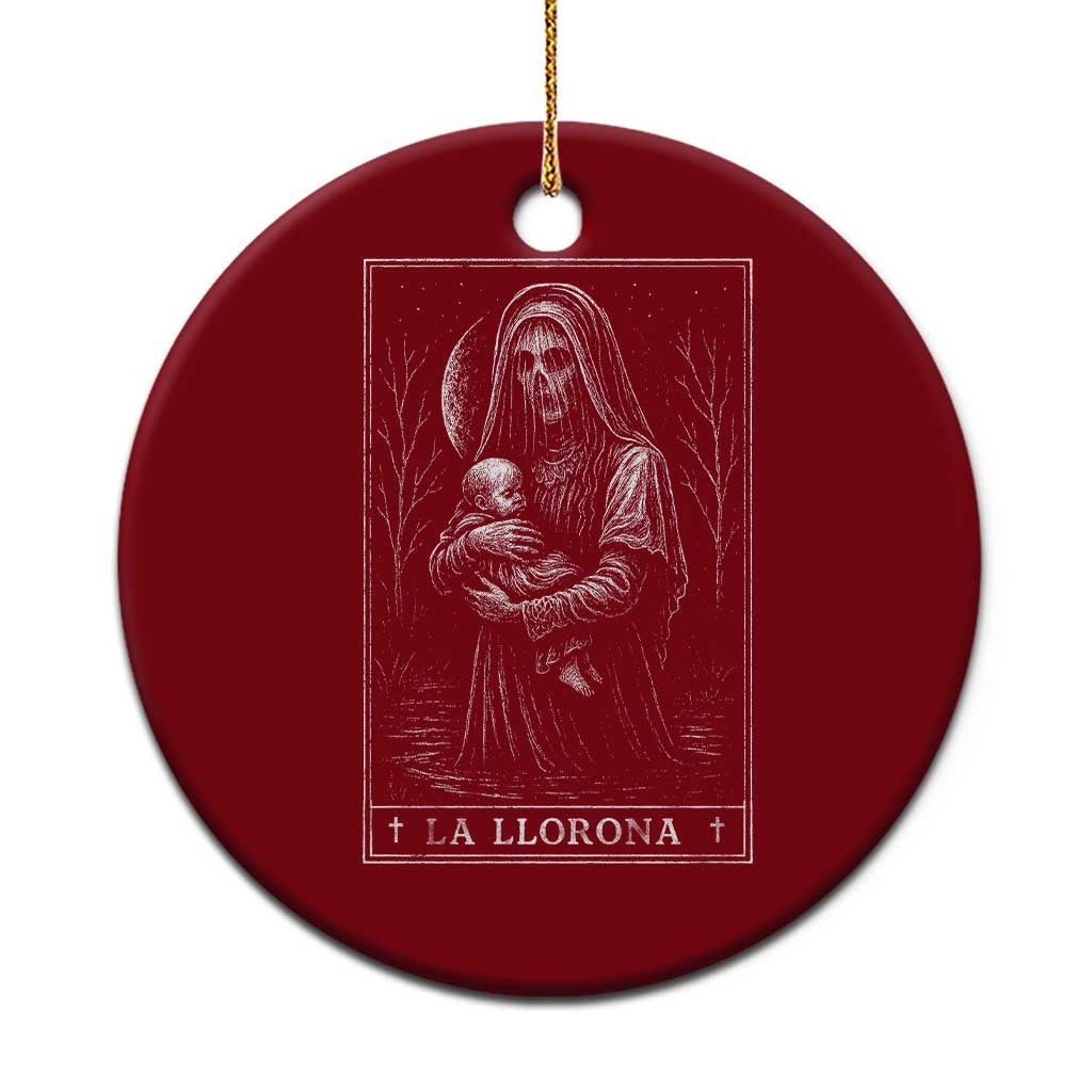La Llorona Ceramic Ornament Tarot Card Horror Death Occult Mexican Folklore Halloween - Wonder Print Shop