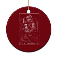 La Llorona Ceramic Ornament Tarot Card Horror Death Occult Mexican Folklore Halloween - Wonder Print Shop