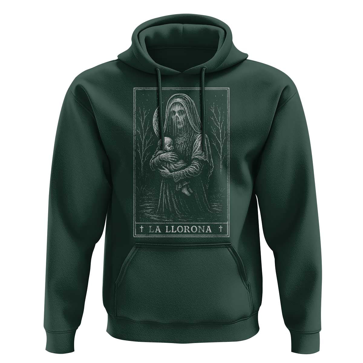 La Llorona Hoodie Tarot Card Horror Death Occult Mexican Folklore Halloween - Wonder Print Shop