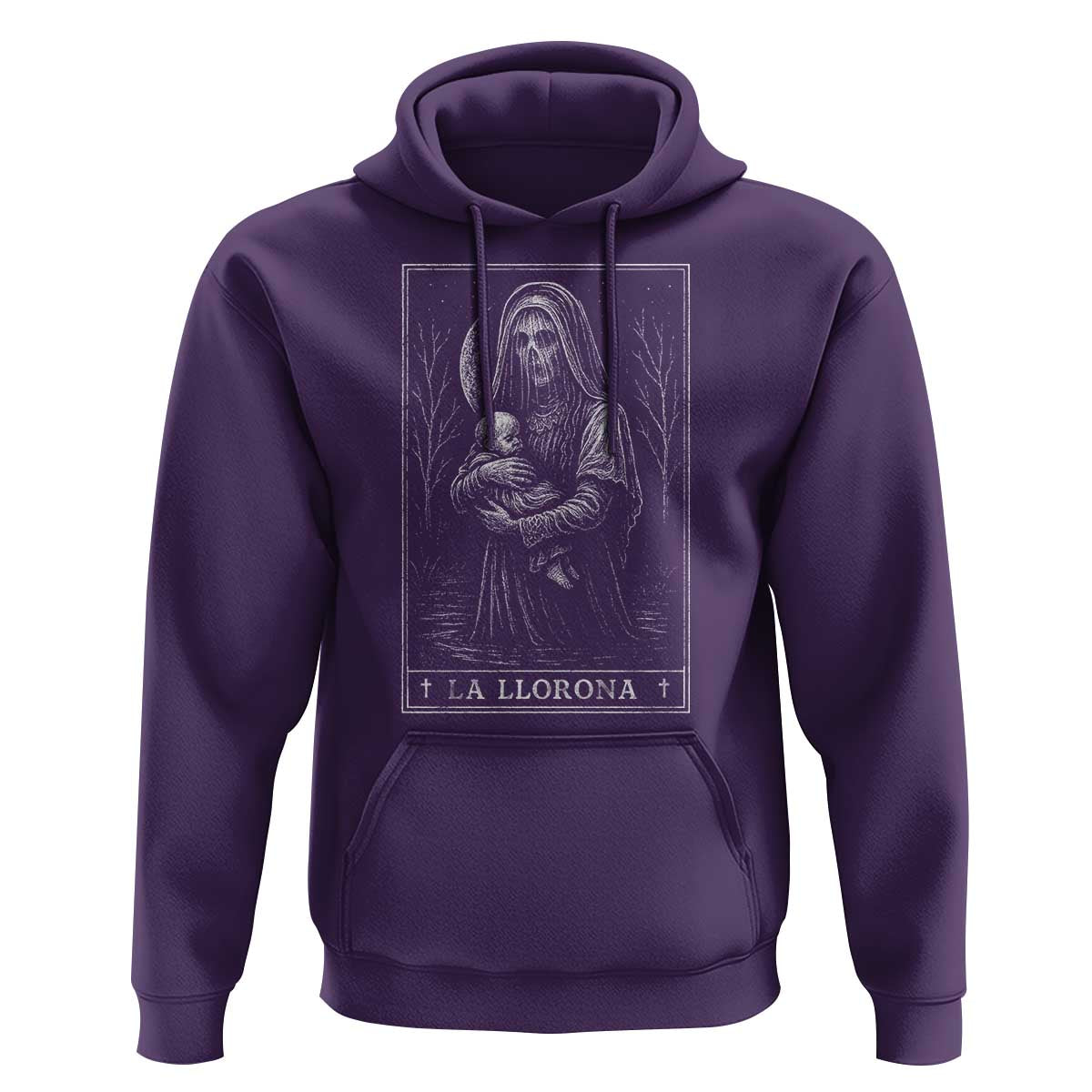 La Llorona Hoodie Tarot Card Horror Death Occult Mexican Folklore Halloween - Wonder Print Shop