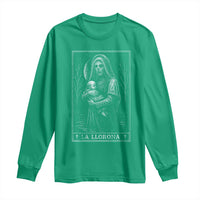 La Llorona Long Sleeve Shirt Tarot Card Horror Death Occult Mexican Folklore Halloween - Wonder Print Shop