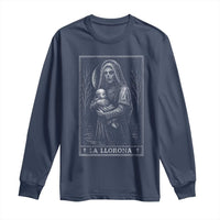 La Llorona Long Sleeve Shirt Tarot Card Horror Death Occult Mexican Folklore Halloween - Wonder Print Shop