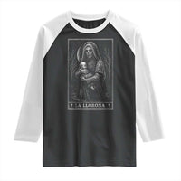 La Llorona Raglan Shirt Tarot Card Horror Death Occult Mexican Folklore Halloween - Wonder Print Shop