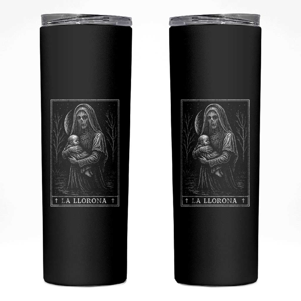 La Llorona Skinny Tumbler Tarot Card Horror Death Occult Mexican Folklore Halloween - Wonder Print Shop