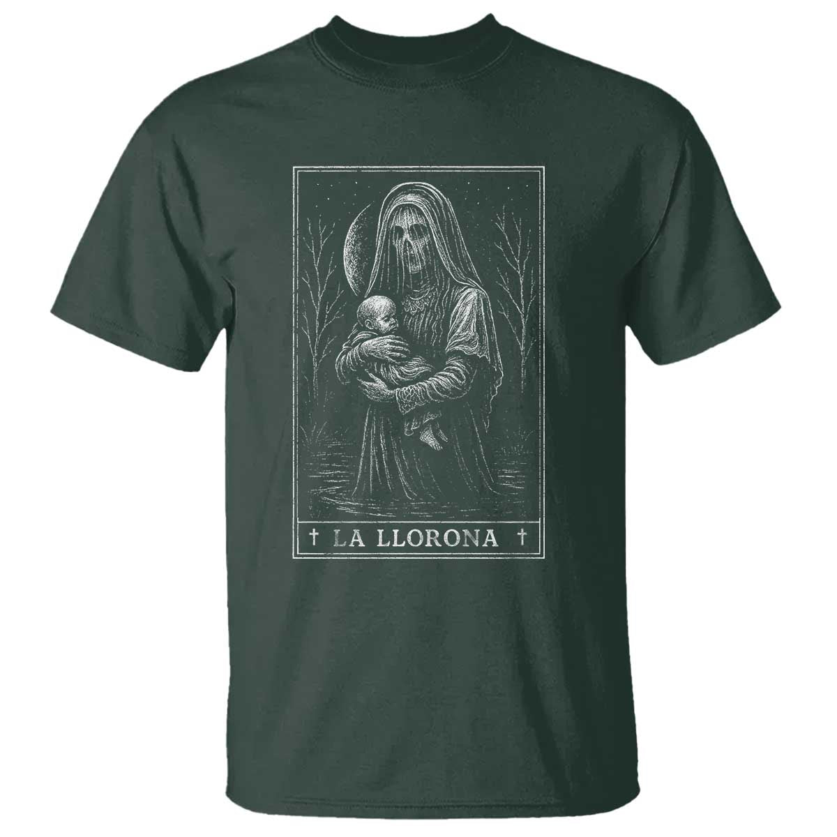 La Llorona T Shirt Tarot Card Horror Death Occult Mexican Folklore Halloween - Wonder Print Shop
