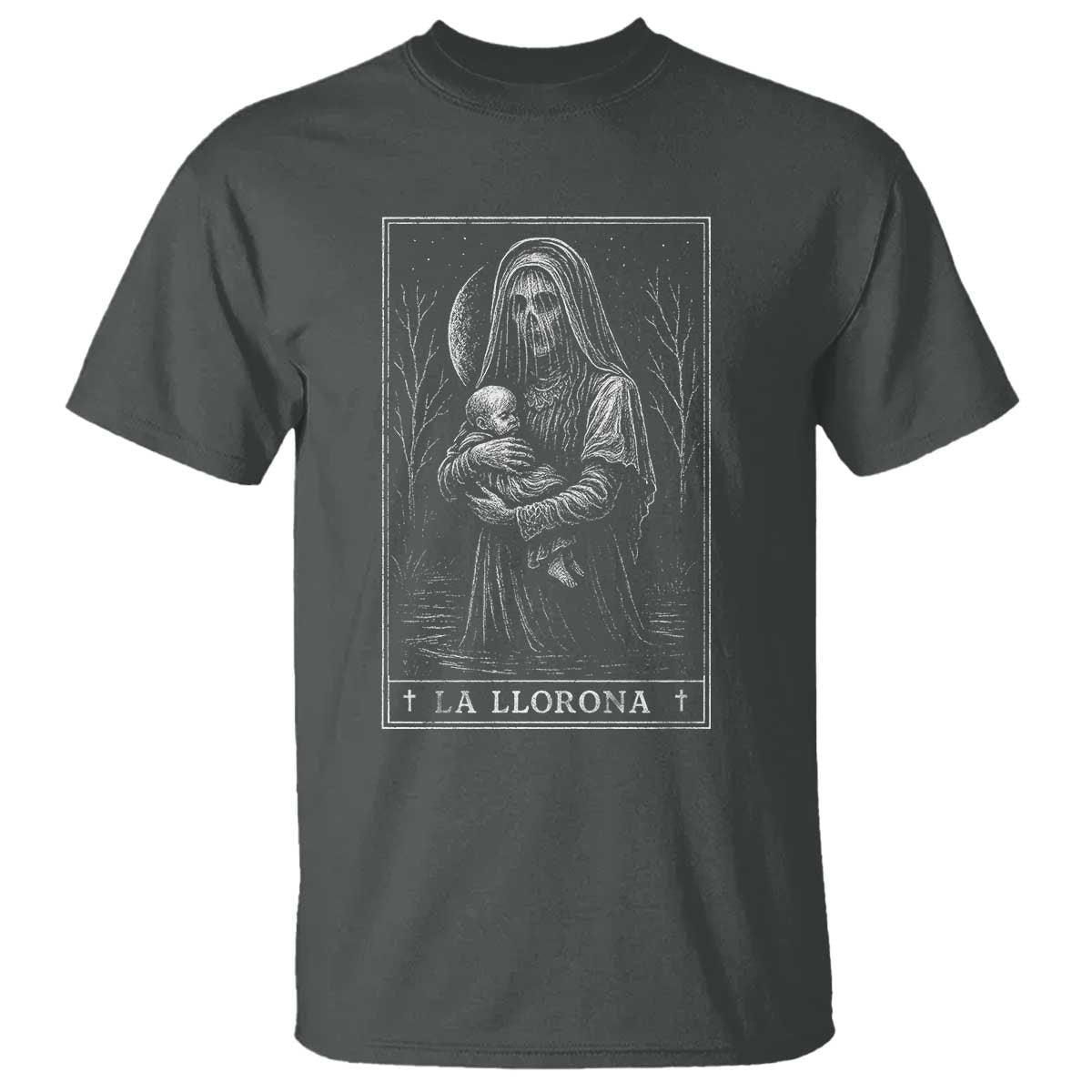 La Llorona T Shirt Tarot Card Horror Death Occult Mexican Folklore Halloween - Wonder Print Shop