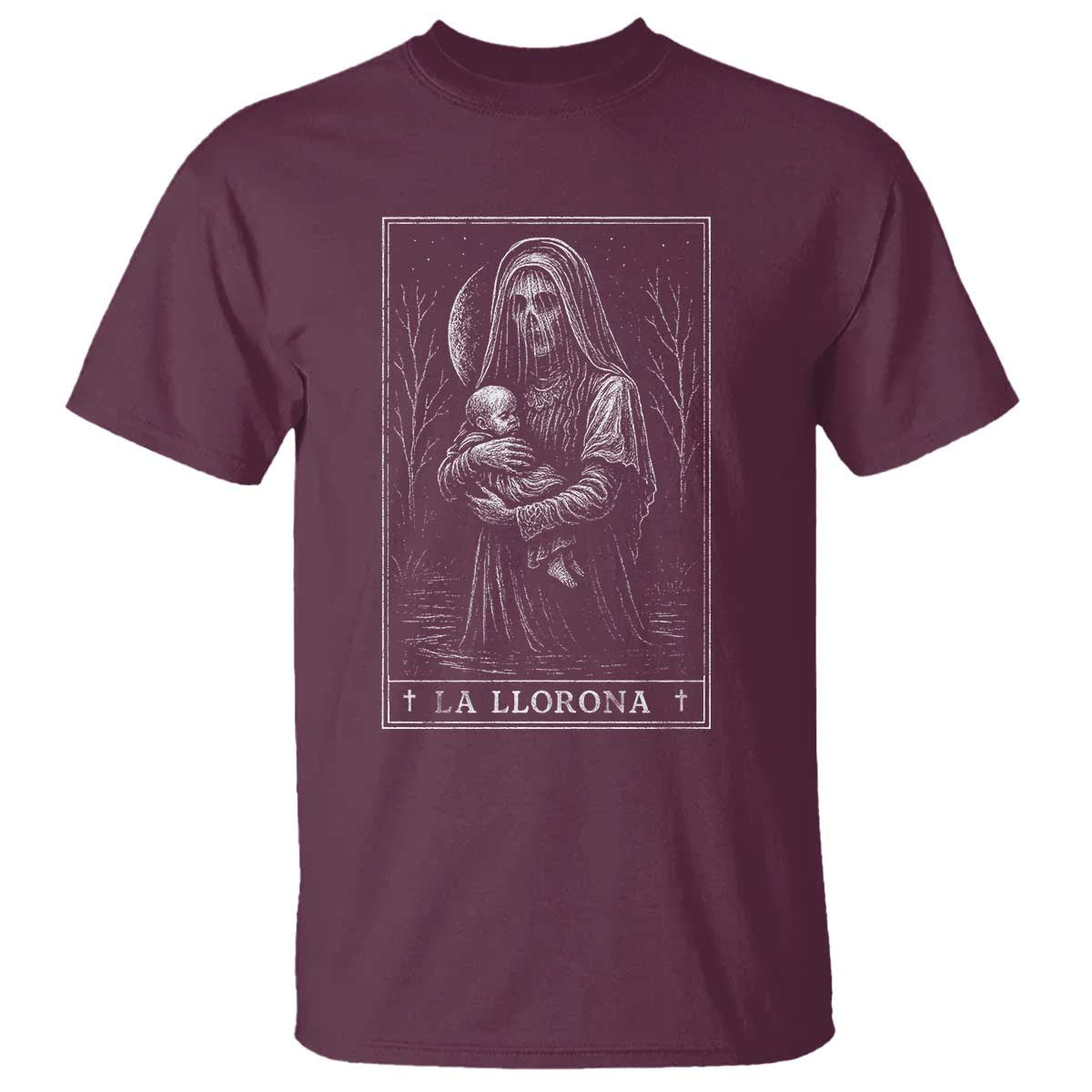 La Llorona T Shirt Tarot Card Horror Death Occult Mexican Folklore Halloween - Wonder Print Shop