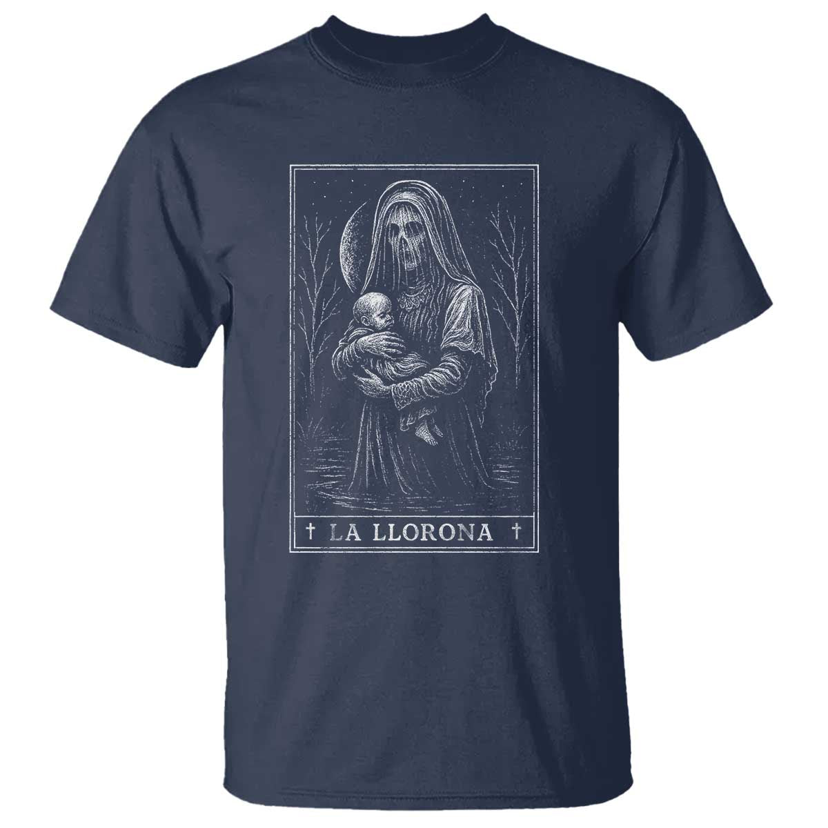 La Llorona T Shirt Tarot Card Horror Death Occult Mexican Folklore Halloween - Wonder Print Shop