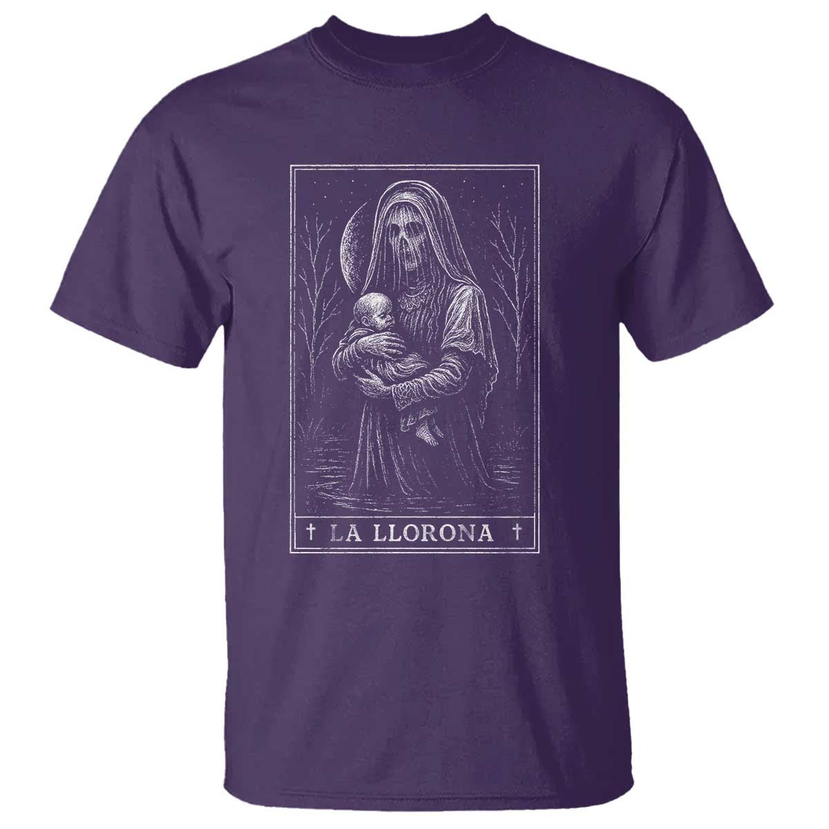 La Llorona T Shirt Tarot Card Horror Death Occult Mexican Folklore Halloween - Wonder Print Shop