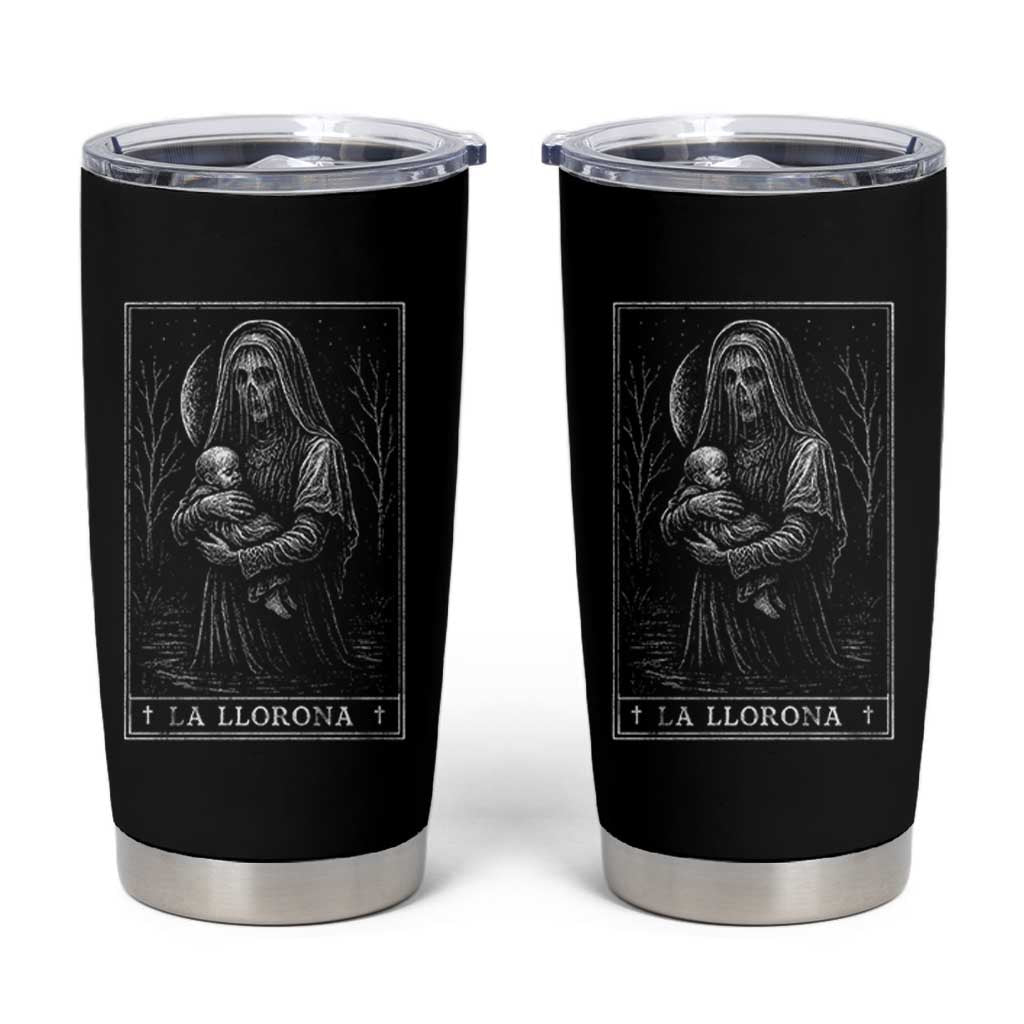La Llorona Tumbler Cup Tarot Card Horror Death Occult Mexican Folklore Halloween - Wonder Print Shop