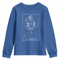 La Llorona Youth Sweatshirt Tarot Card Horror Death Occult Mexican Folklore Halloween - Wonder Print Shop