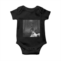 Cat Selfie With Wendigo Baby Onesie Horror Halloween Funny Cat Gifts