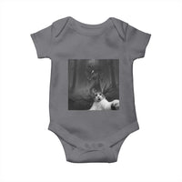 Cat Selfie With Wendigo Baby Onesie Horror Halloween Funny Cat Gifts