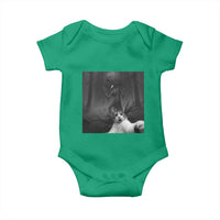 Cat Selfie With Wendigo Baby Onesie Horror Halloween Funny Cat Gifts