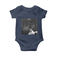 Cat Selfie With Wendigo Baby Onesie Horror Halloween Funny Cat Gifts