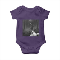 Cat Selfie With Wendigo Baby Onesie Horror Halloween Funny Cat Gifts