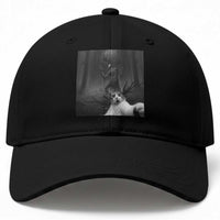 Cat Selfie With Wendigo Baseball Cap Horror Halloween Funny Cat Gifts