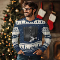 Cat Selfie With Wendigo Ugly Christmas Sweater Horror Halloween Funny Cat Gifts