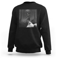 Cat Selfie With Wendigo Sweatshirt Horror Halloween Funny Cat Gifts