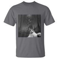 Cat Selfie With Wendigo T Shirt Horror Halloween Funny Cat Gifts
