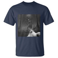 Cat Selfie With Wendigo T Shirt Horror Halloween Funny Cat Gifts