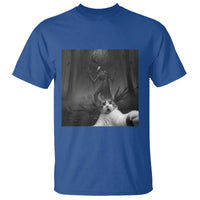 Cat Selfie With Wendigo T Shirt Horror Halloween Funny Cat Gifts
