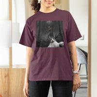 Cat Selfie With Wendigo T Shirt For Women Horror Halloween Funny Cat Gifts