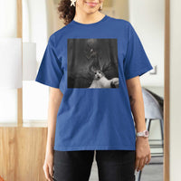 Cat Selfie With Wendigo T Shirt For Women Horror Halloween Funny Cat Gifts