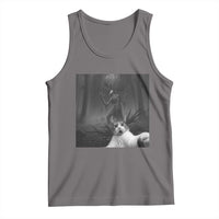 Cat Selfie With Wendigo Tank Top Horror Halloween Funny Cat Gifts
