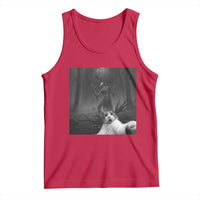 Cat Selfie With Wendigo Tank Top Horror Halloween Funny Cat Gifts