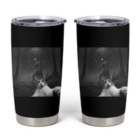 Cat Selfie With Wendigo Tumbler Cup Horror Halloween Funny Cat Gifts