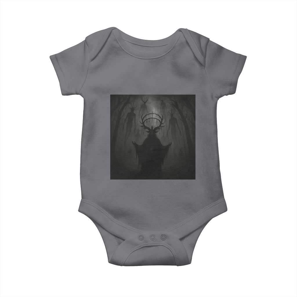 Wendigo Baby Onesie Gothic Horror Forest Demon Cryptid Occult Dark Fantasy - Wonder Print Shop