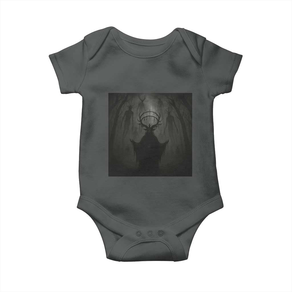 Wendigo Baby Onesie Gothic Horror Forest Demon Cryptid Occult Dark Fantasy - Wonder Print Shop