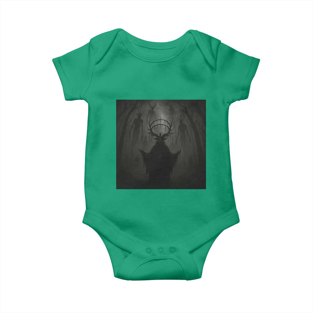 Wendigo Baby Onesie Gothic Horror Forest Demon Cryptid Occult Dark Fantasy - Wonder Print Shop