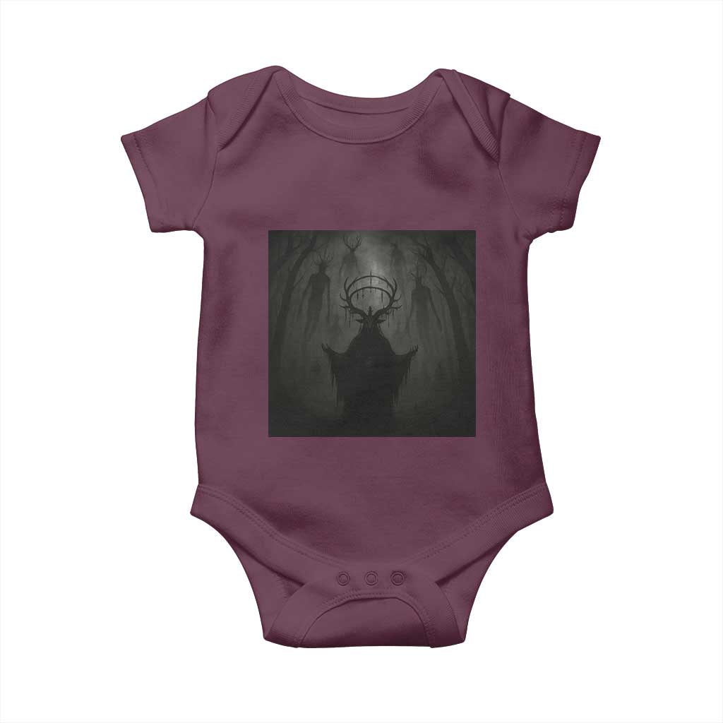 Wendigo Baby Onesie Gothic Horror Forest Demon Cryptid Occult Dark Fantasy - Wonder Print Shop