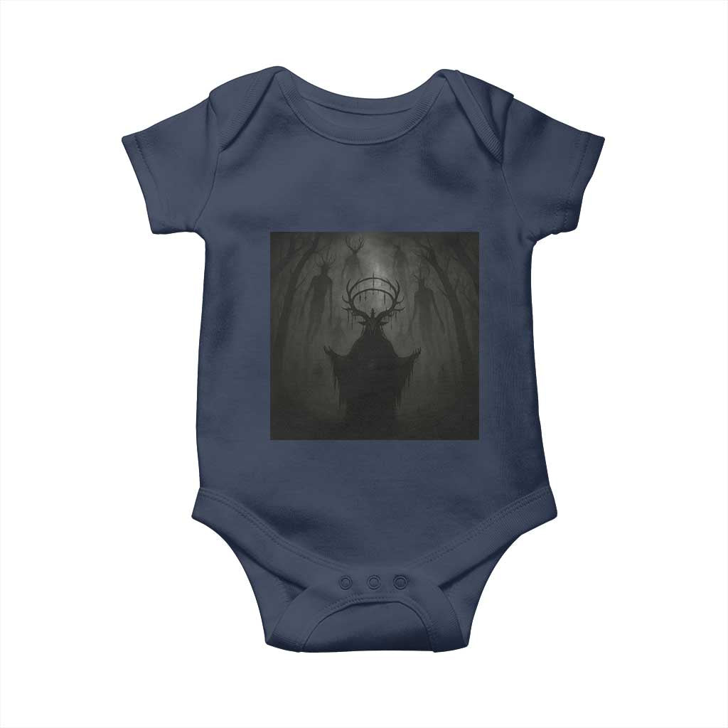 Wendigo Baby Onesie Gothic Horror Forest Demon Cryptid Occult Dark Fantasy - Wonder Print Shop