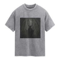 Wendigo Washed Cotton T-Shirt Gothic Horror Forest Demon Cryptid Occult Dark Fantasy