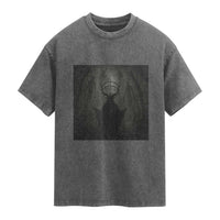 Wendigo Washed Cotton T-Shirt Gothic Horror Forest Demon Cryptid Occult Dark Fantasy