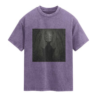 Wendigo Washed Cotton T-Shirt Gothic Horror Forest Demon Cryptid Occult Dark Fantasy