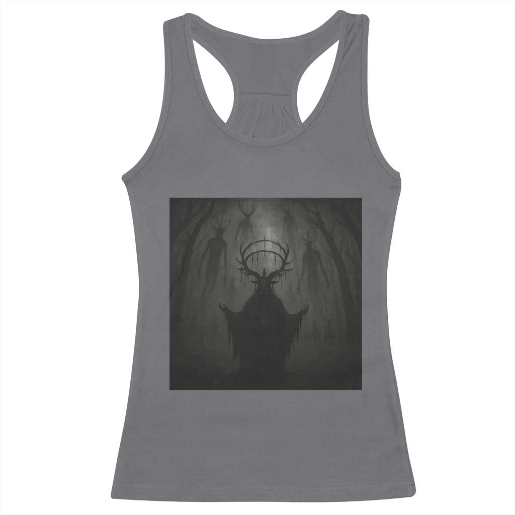 Wendigo Racerback Tank Top Gothic Horror Forest Demon Cryptid Occult Dark Fantasy - Wonder Print Shop
