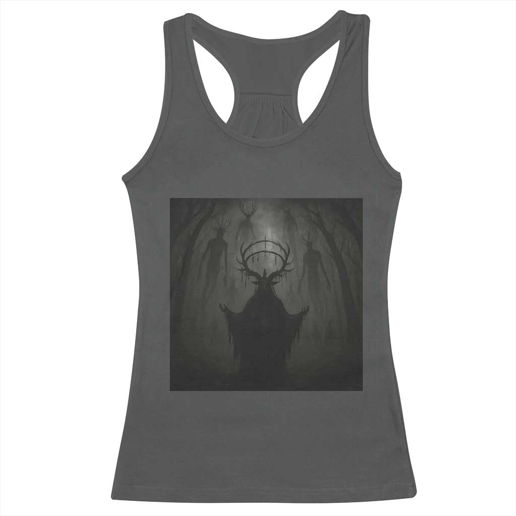 Wendigo Racerback Tank Top Gothic Horror Forest Demon Cryptid Occult Dark Fantasy - Wonder Print Shop