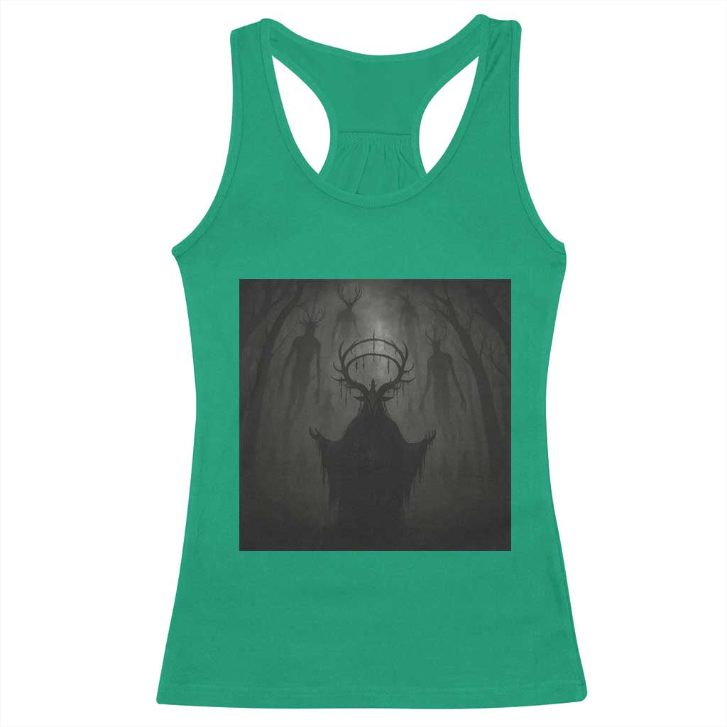 Wendigo Racerback Tank Top Gothic Horror Forest Demon Cryptid Occult Dark Fantasy - Wonder Print Shop